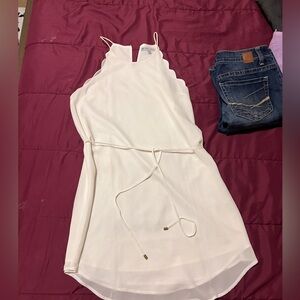 White mini dress
